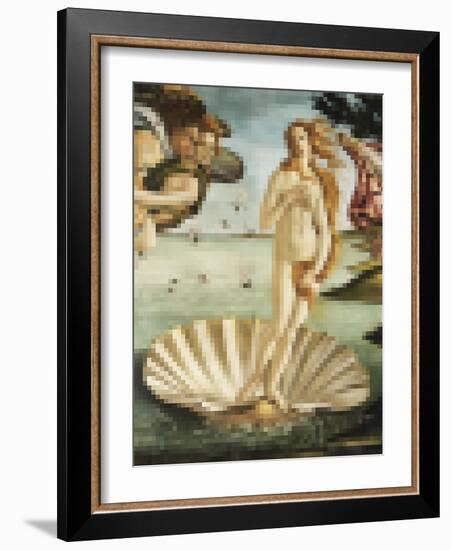 Pixelated Venus on the Halfshell-Studio W-Framed Art Print