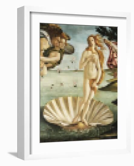 Pixelated Venus on the Halfshell-Studio W-Framed Art Print