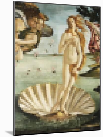 Pixelated Venus on the Halfshell-Studio W-Mounted Art Print