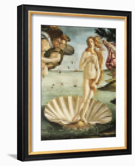 Pixelated Venus on the Halfshell-Studio W-Framed Art Print