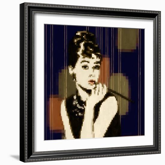 Pixeled Hepburn-Anna Polanski-Framed Art Print