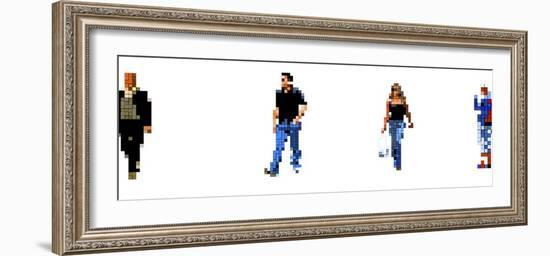 Pixellated Humans, Computer Artwork-Christian Darkin-Framed Photographic Print