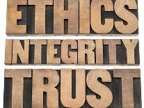 Ethics, Integrity, Trust Word-PixelsAway-Art Print