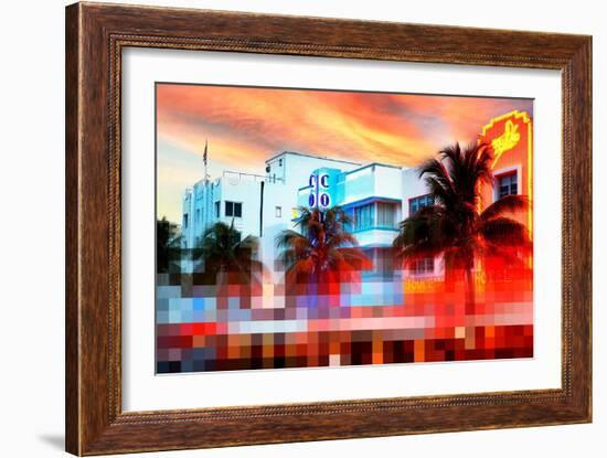 Pixelusa - Miami Art Deco-Philippe HUGONNARD-Framed Art Print