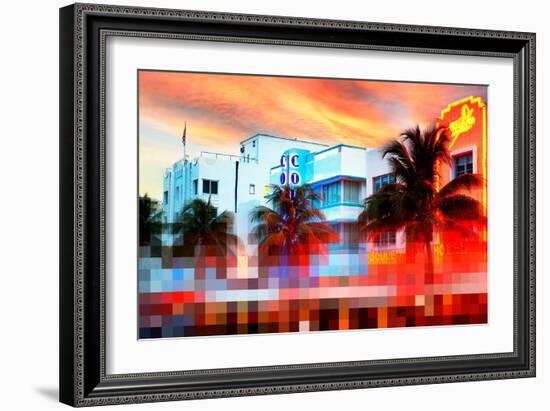 Pixelusa - Miami Art Deco-Philippe HUGONNARD-Framed Art Print