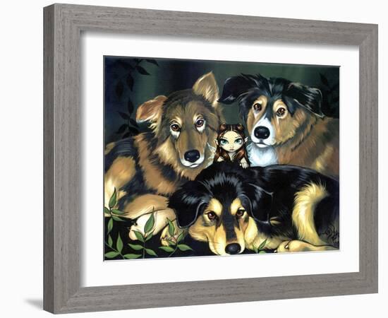 Pixie Dogs - Fairy Dog Picture-Jasmine Becket-Griffith-Framed Art Print