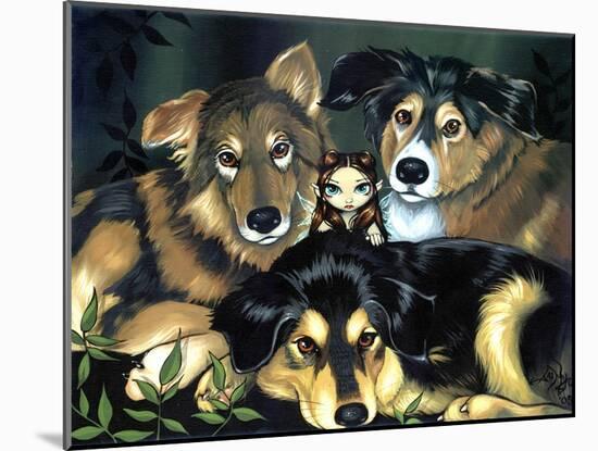 Pixie Dogs - Fairy Dog Picture-Jasmine Becket-Griffith-Mounted Art Print