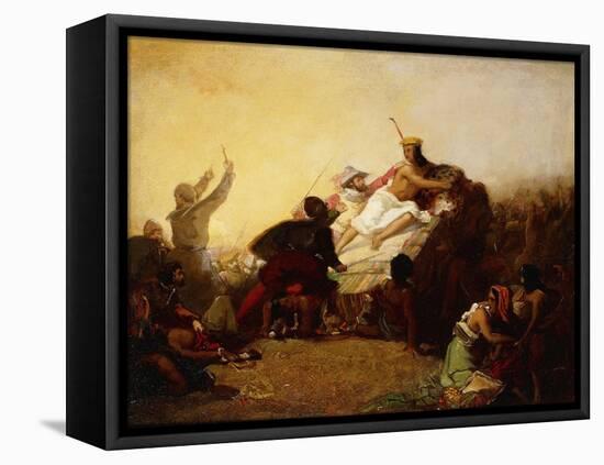Pizarro Seizing the Inca of Peru-John Everett Millais-Framed Premier Image Canvas