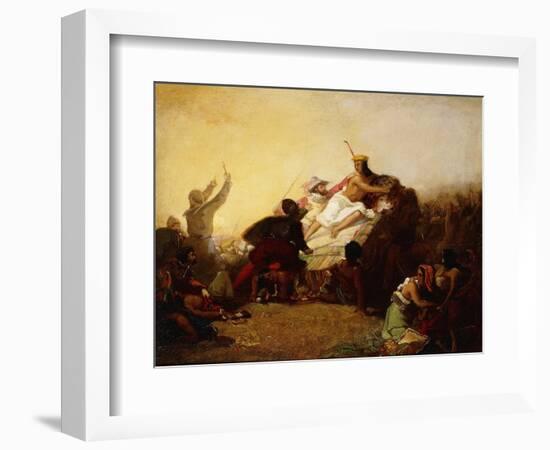 Pizarro Seizing the Inca of Peru-John Everett Millais-Framed Giclee Print