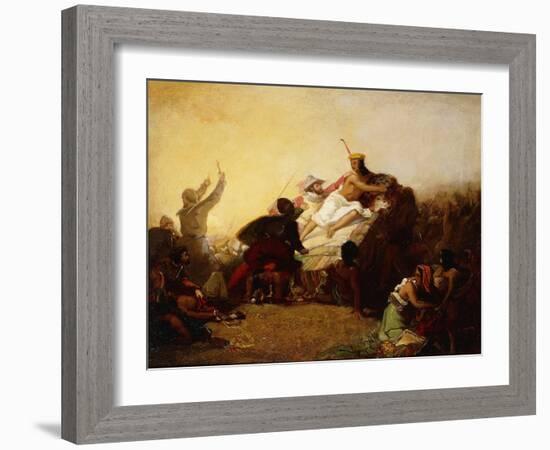 Pizarro Seizing the Inca of Peru-John Everett Millais-Framed Giclee Print