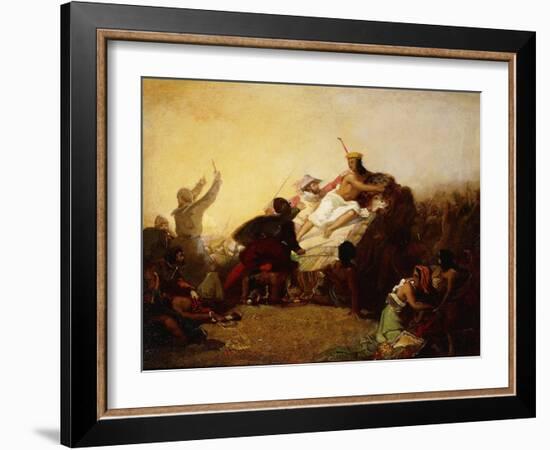 Pizarro Seizing the Inca of Peru-John Everett Millais-Framed Giclee Print