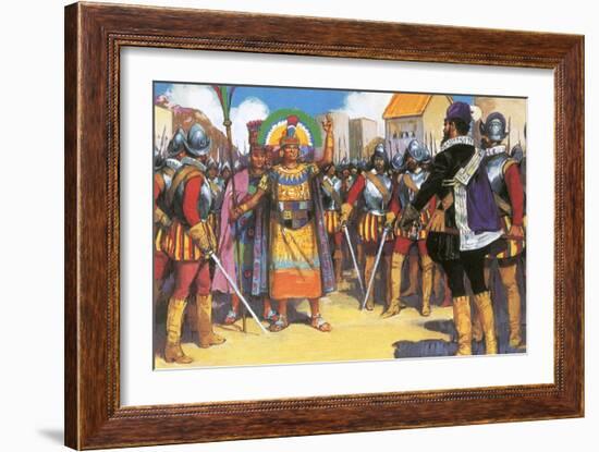 Pizarro Spurned the Friendship of the King of the Incas-Alberto Salinas-Framed Giclee Print