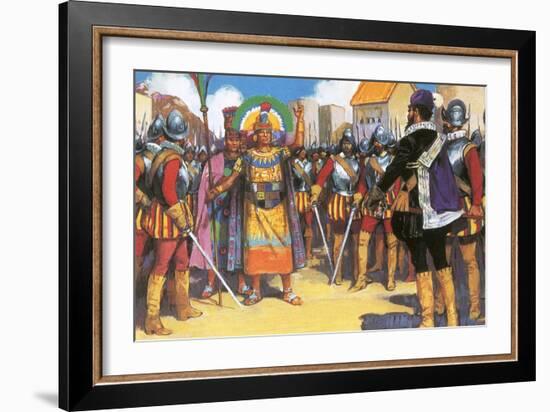 Pizarro Spurned the Friendship of the King of the Incas-Alberto Salinas-Framed Giclee Print