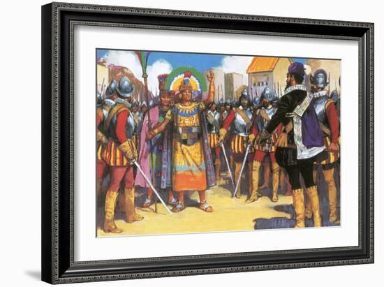 Pizarro Spurned the Friendship of the King of the Incas-Alberto Salinas-Framed Giclee Print