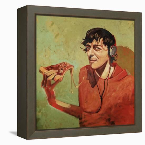 Pizza Guy-Thomas MacGregor-Framed Premier Image Canvas