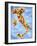 Pizza in Shape of Map of Italy-null-Framed Photographic Print