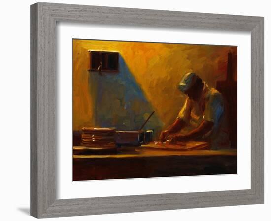 Pizza Maker-Pam Ingalls-Framed Giclee Print