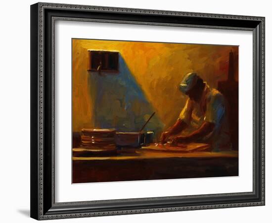 Pizza Maker-Pam Ingalls-Framed Giclee Print