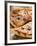 Pizza with Salami, Cheese and Olives, Pieces Cut-null-Framed Photographic Print