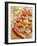 Pizza with Salami, Mushrooms, Tomatoes, Leek, Mozzarella and Chillis-Ira Leoni-Framed Photographic Print