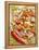 Pizza with Salami, Mushrooms, Tomatoes, Leek, Mozzarella and Chillis-Ira Leoni-Framed Premier Image Canvas