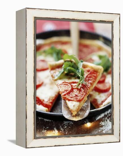 Pizza with Tomatoes and Rocket-null-Framed Premier Image Canvas