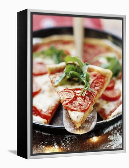 Pizza with Tomatoes and Rocket-null-Framed Premier Image Canvas