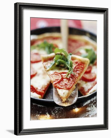 Pizza with Tomatoes and Rocket-null-Framed Photographic Print