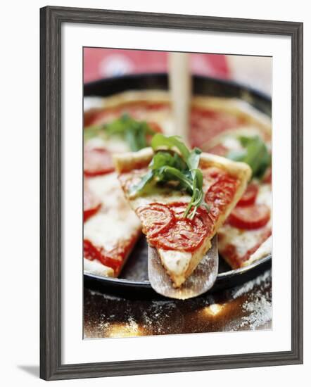 Pizza with Tomatoes and Rocket-null-Framed Photographic Print