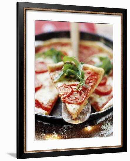 Pizza with Tomatoes and Rocket-null-Framed Photographic Print