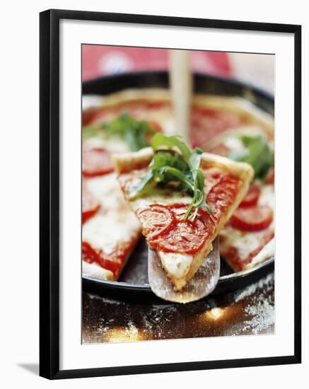 Pizza with Tomatoes and Rocket--Framed Photographic Print