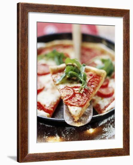 Pizza with Tomatoes and Rocket--Framed Photographic Print