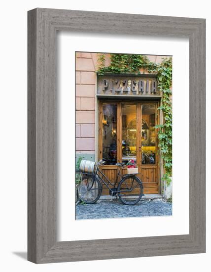 Pizzeria restaurant in Trastevere district, Rome, Lazio, Italy-Stefano Politi Markovina-Framed Photographic Print