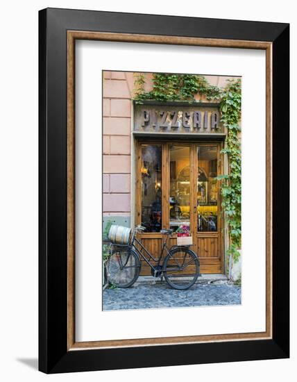 Pizzeria restaurant in Trastevere district, Rome, Lazio, Italy-Stefano Politi Markovina-Framed Photographic Print