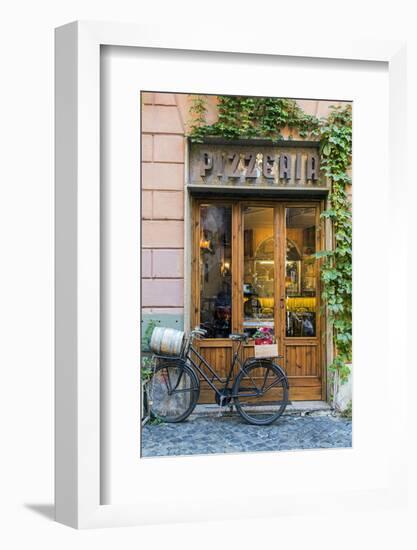 Pizzeria restaurant in Trastevere district, Rome, Lazio, Italy-Stefano Politi Markovina-Framed Photographic Print