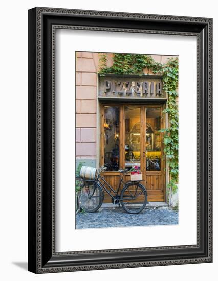 Pizzeria restaurant in Trastevere district, Rome, Lazio, Italy-Stefano Politi Markovina-Framed Photographic Print