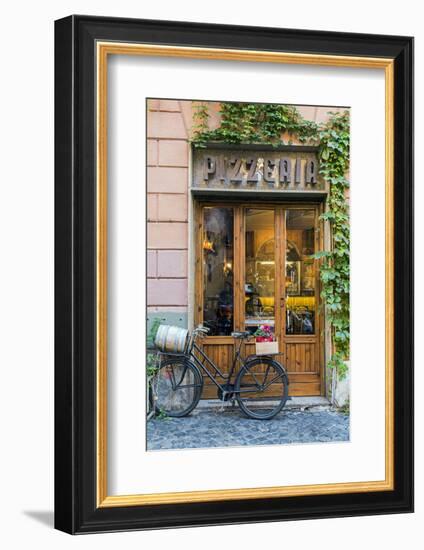 Pizzeria restaurant in Trastevere district, Rome, Lazio, Italy-Stefano Politi Markovina-Framed Photographic Print