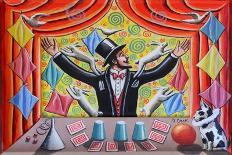 Passing the time of day  2012  (tinted gesso on wood)-PJ Crook-Giclee Print