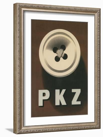 PKZ Button Advertisement-null-Framed Giclee Print