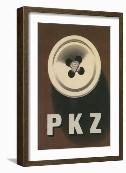 PKZ Button Advertisement-null-Framed Giclee Print