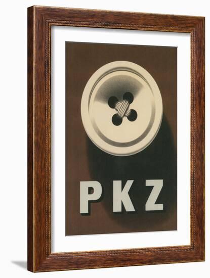 PKZ Button Advertisement-null-Framed Giclee Print