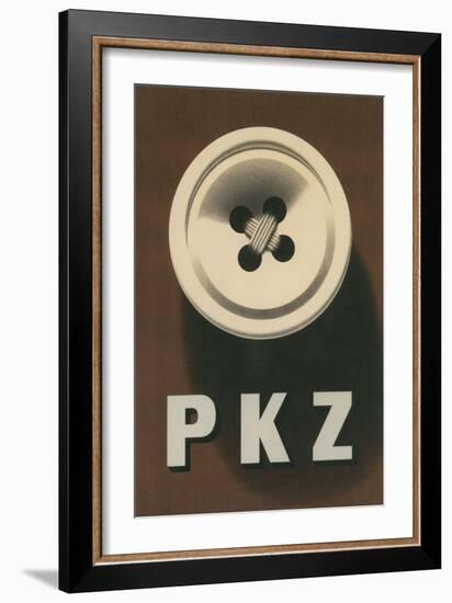 PKZ Button Advertisement-null-Framed Giclee Print