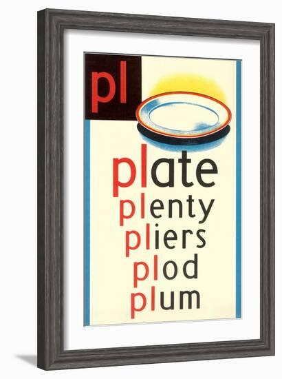 PL for Plate-null-Framed Art Print