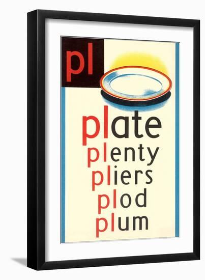 PL for Plate-null-Framed Art Print