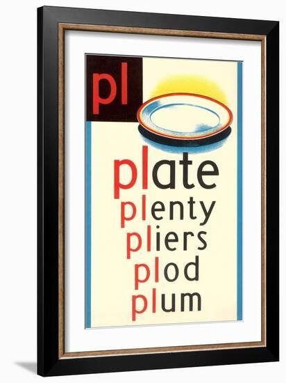 PL for Plate-null-Framed Art Print