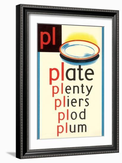 PL for Plate-null-Framed Art Print