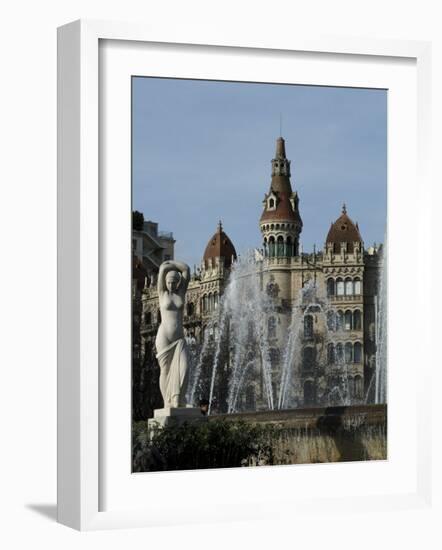 Placa Catalunya, Barcelona, Catalonia, Spain-Ethel Davies-Framed Photographic Print