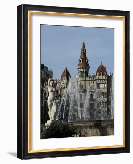 Placa Catalunya, Barcelona, Catalonia, Spain-Ethel Davies-Framed Photographic Print