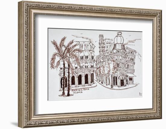 Placa de la Reina in old town, Valencia, Spain-Richard Lawrence-Framed Photographic Print