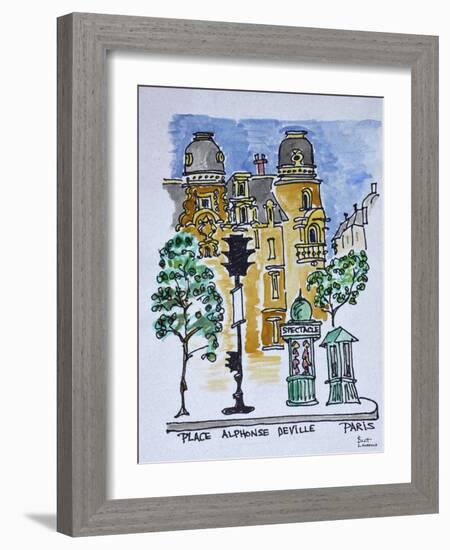 Place Alphonse Deville, Paris, France.-Richard Lawrence-Framed Photographic Print